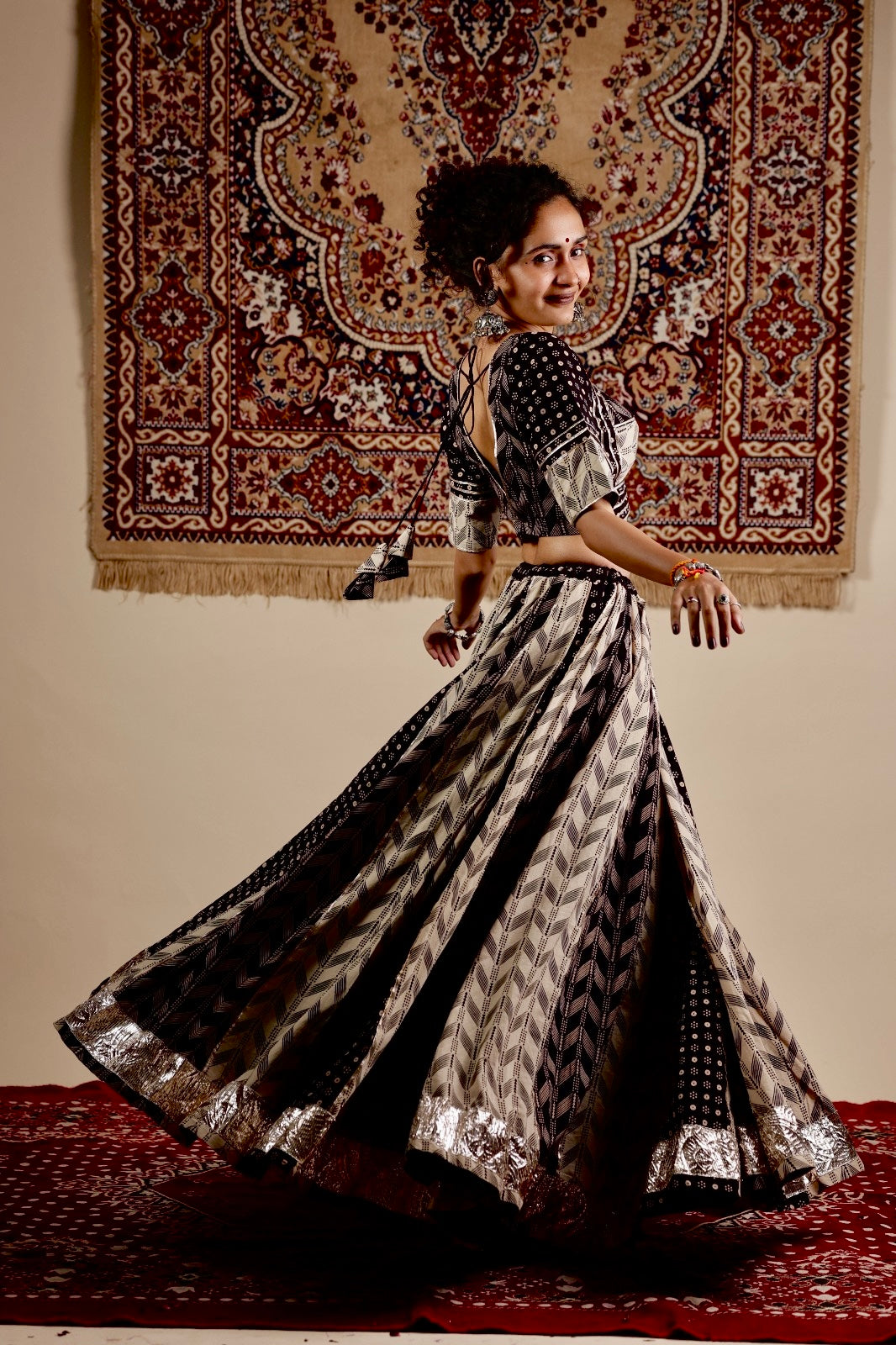 BLACK & BEIGE( CHANIYA CHOLI )