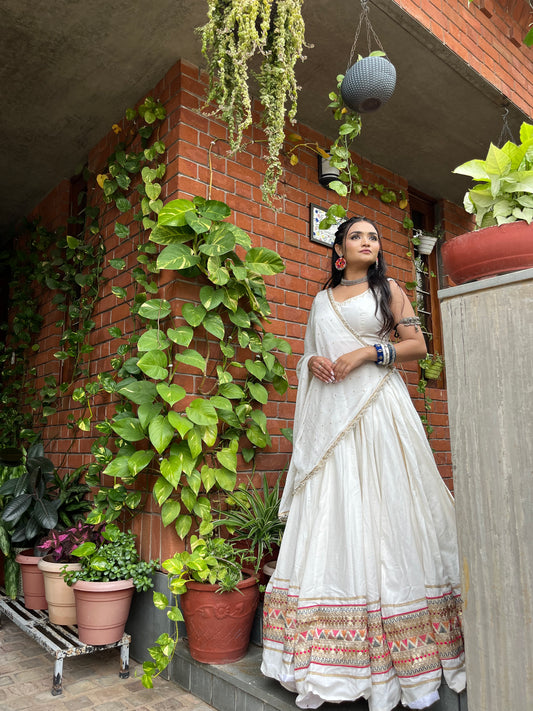 WHITE ( CHANIYA CHOLI )