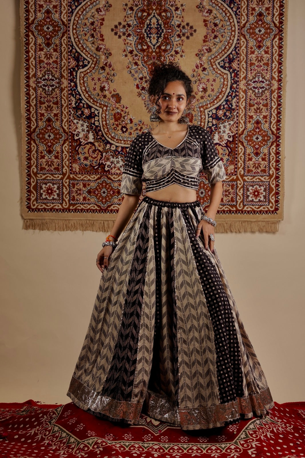 BLACK & BEIGE( CHANIYA CHOLI )