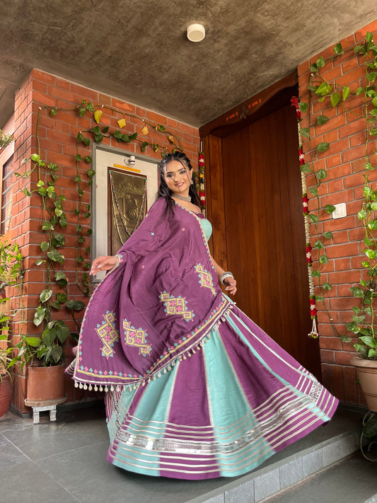 PURPLE & BLUE ( CHANIYA CHOLI )